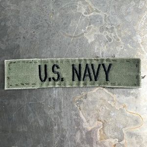 U.S. NAVY embroidered tape patch - vintage